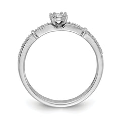14K White Gold Lab Grown Diamond VS/SI+ G+ Complete Trio Eng Ring