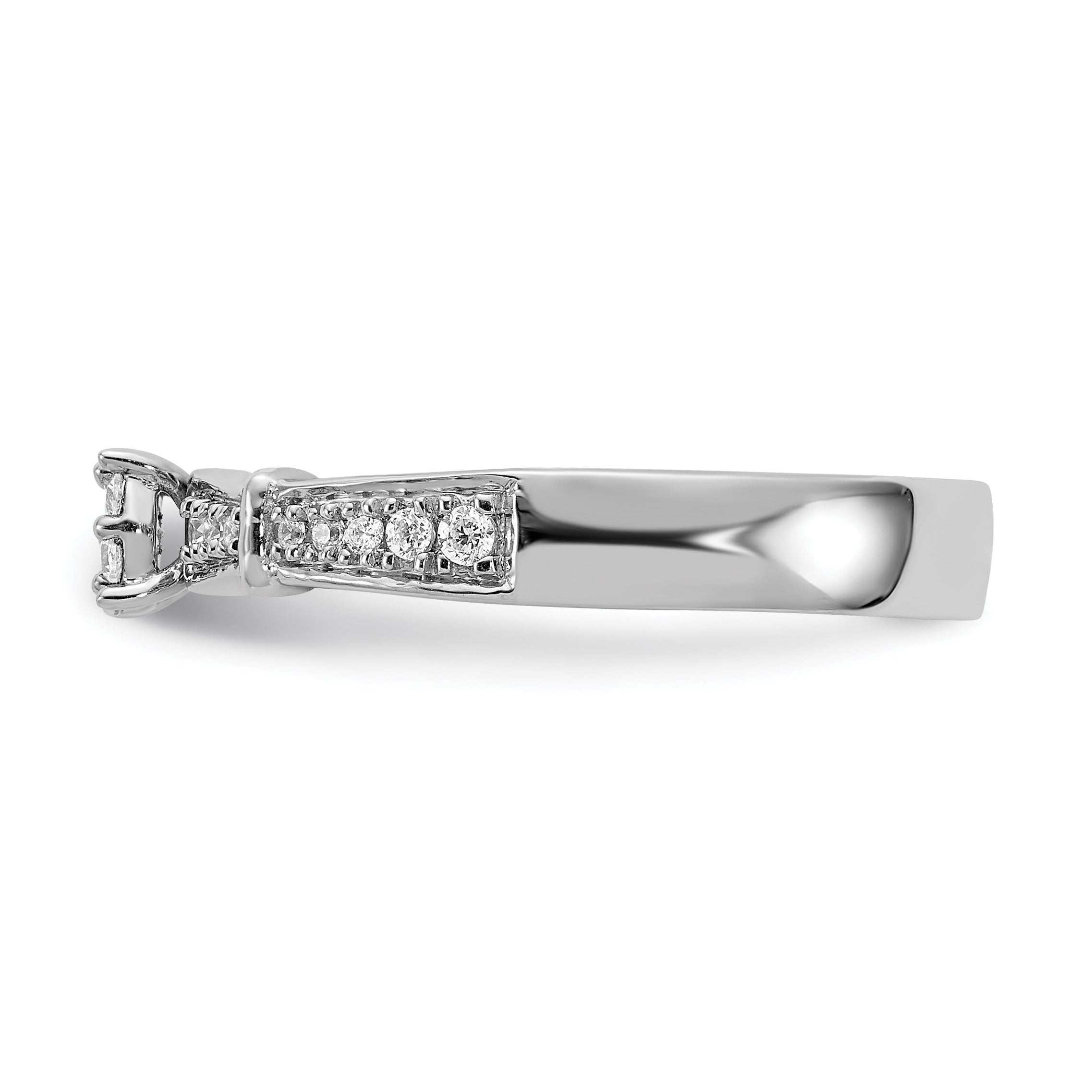 14K White Gold Lab Grown Diamond VS/SI+ G+ Complete Trio Eng Ring