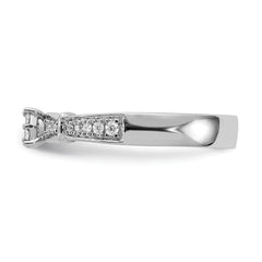 14K White Gold Lab Grown Diamond VS/SI+ G+ Complete Trio Eng Ring