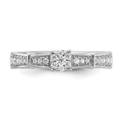 14K White Gold Lab Grown Diamond VS/SI+ G+ Complete Trio Eng Ring