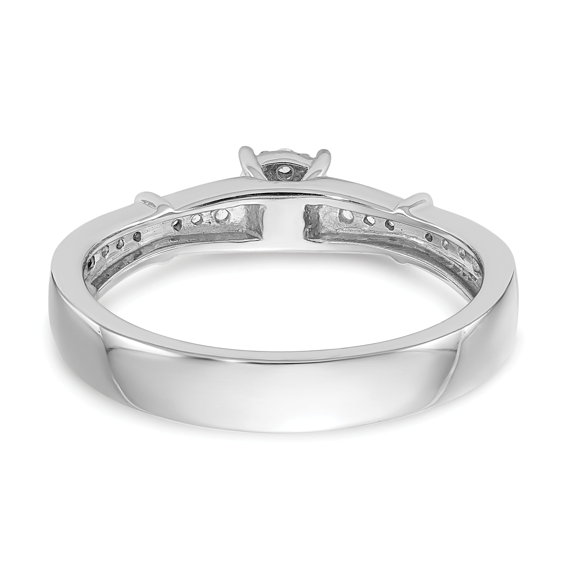 14K White Gold Lab Grown Diamond VS/SI+ G+ Complete Trio Eng Ring
