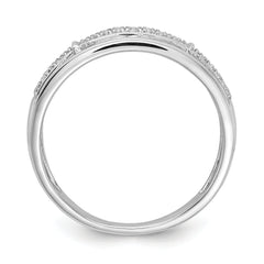 14K White Gold Lab Grown Diamond VS/SI+ G+ Trio Men's Band