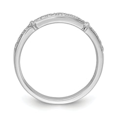 14K White Gold Lab Grown Diamond VS/SI+ G+ Trio Ladies Band