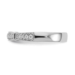 14K White Gold Lab Grown Diamond VS/SI+ G+ Trio Ladies Band
