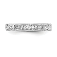 14K White Gold Lab Grown Diamond VS/SI+ G+ Trio Ladies Band