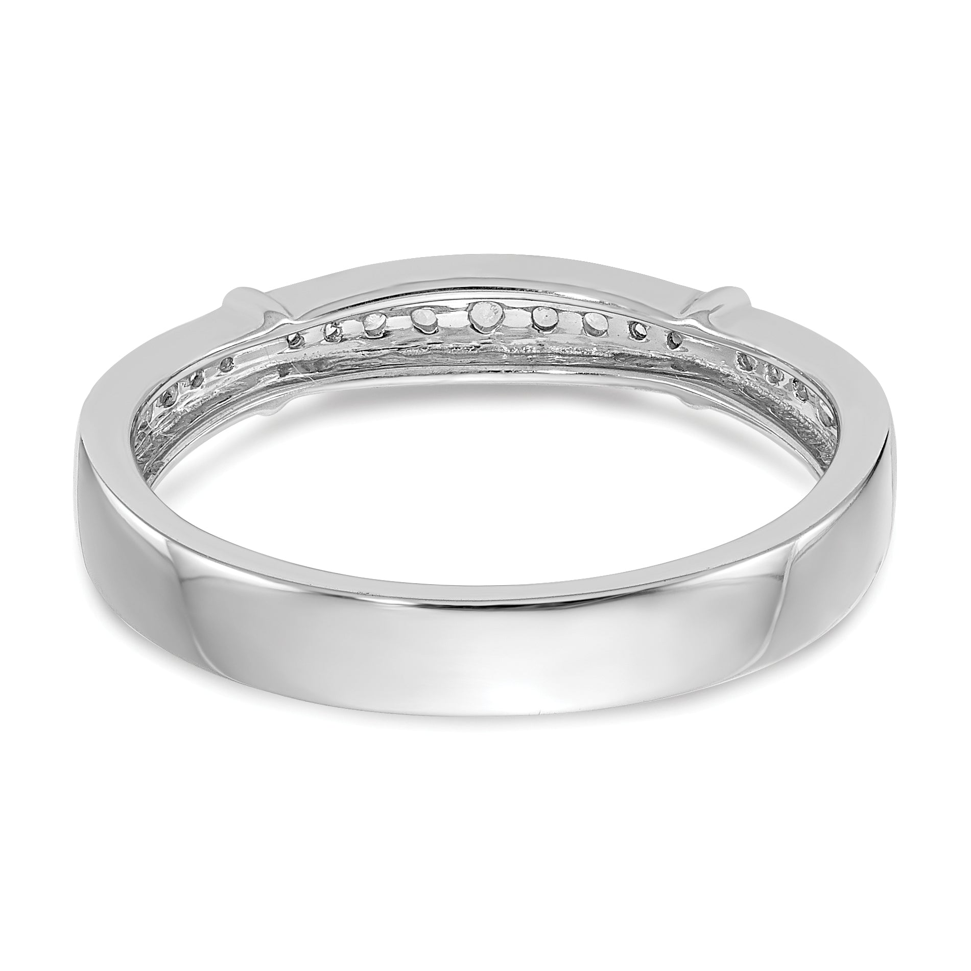 14K White Gold Lab Grown Diamond VS/SI+ G+ Trio Ladies Band