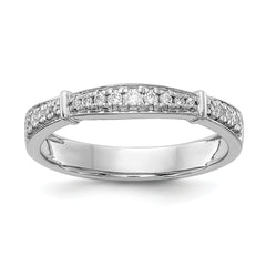 14K White Gold Lab Grown Diamond VS/SI+ G+ Trio Ladies Band