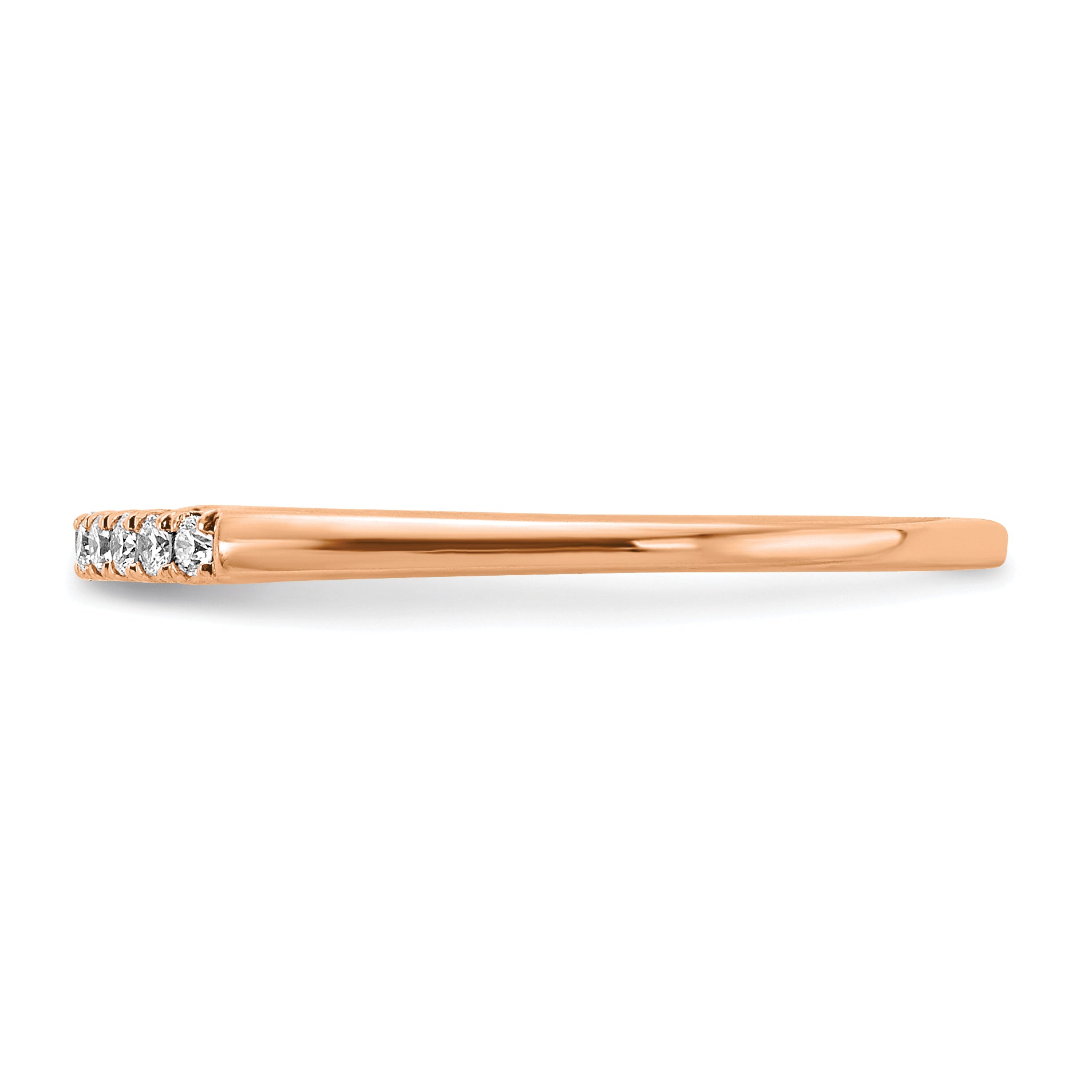 14k Rose Gold 1/10 carat Lab Grown Diamond VS/SI+ G+ Complete Wedding Band
