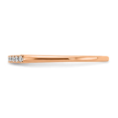 14k Rose Gold 1/10 carat Lab Grown Diamond VS/SI+ G+ Complete Wedding Band