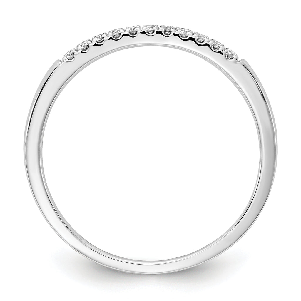 14k White Gold 1/10 carat Lab Grown Diamond VS/SI+ G+ Complete Wedding Band
