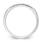 14k White Gold 1/10 carat Lab Grown Diamond VS/SI+ G+ Complete Wedding Band