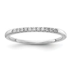 14k White Gold 1/10 carat Lab Grown Diamond VS/SI+ G+ Complete Wedding Band
