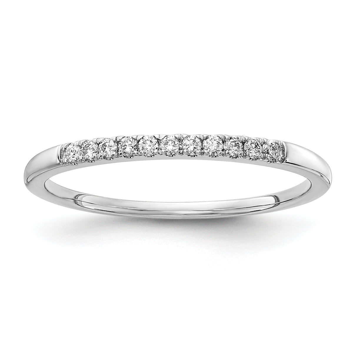14k White Gold 1/10 carat Lab Grown Diamond VS/SI+ G+ Complete Wedding Band