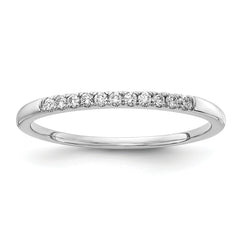 14k White Gold 1/10 carat Lab Grown Diamond VS/SI+ G+ Complete Wedding Band