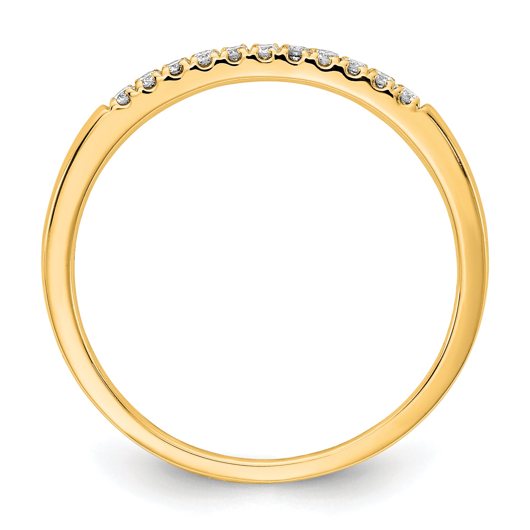 14k 1/10 carat Lab Grown Diamond VS/SI+ G+ Complete Wedding Band Secondary image