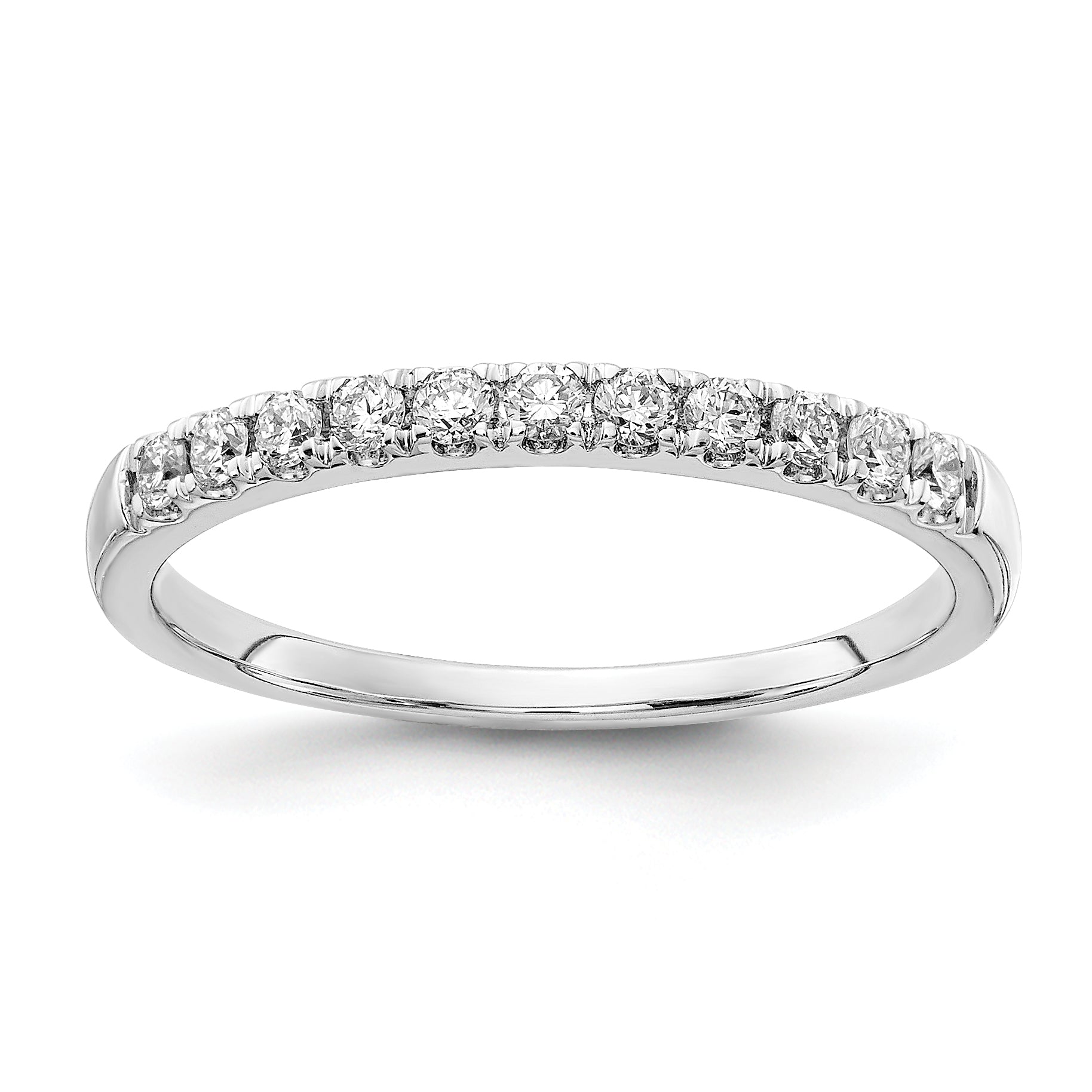 14k White Gold 1/5 carat Lab Grown Diamond VS/SI+ G+ Complete Wedding Band Main image