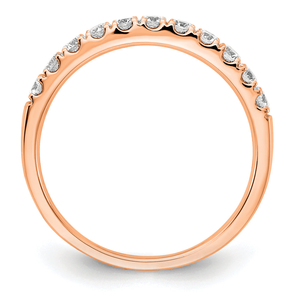 14k Rose Gold 1/2 carat Lab Grown Diamond VS/SI+ G+ Complete Wedding Band