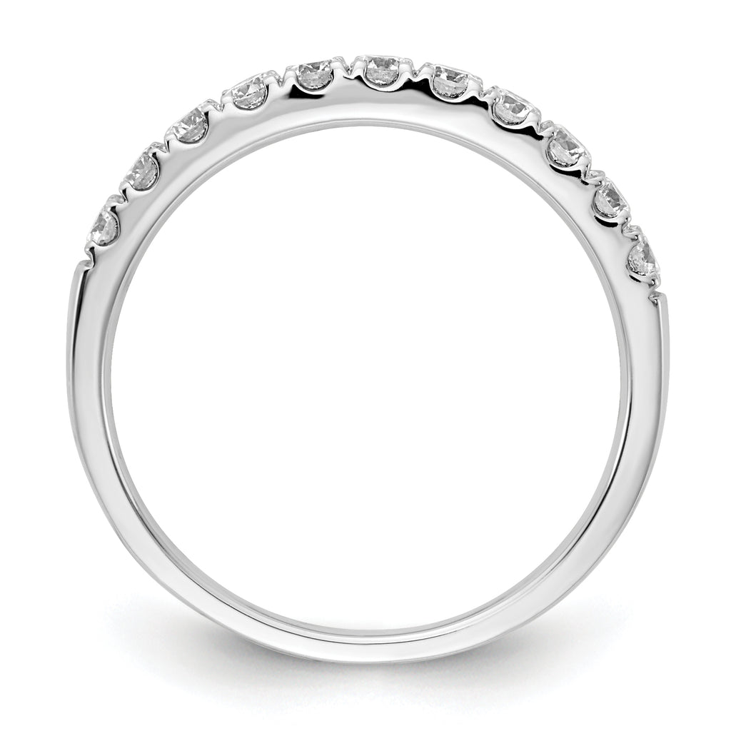 14k White Gold 1/2 carat Lab Grown Diamond VS/SI+ G+ Complete Wedding Band