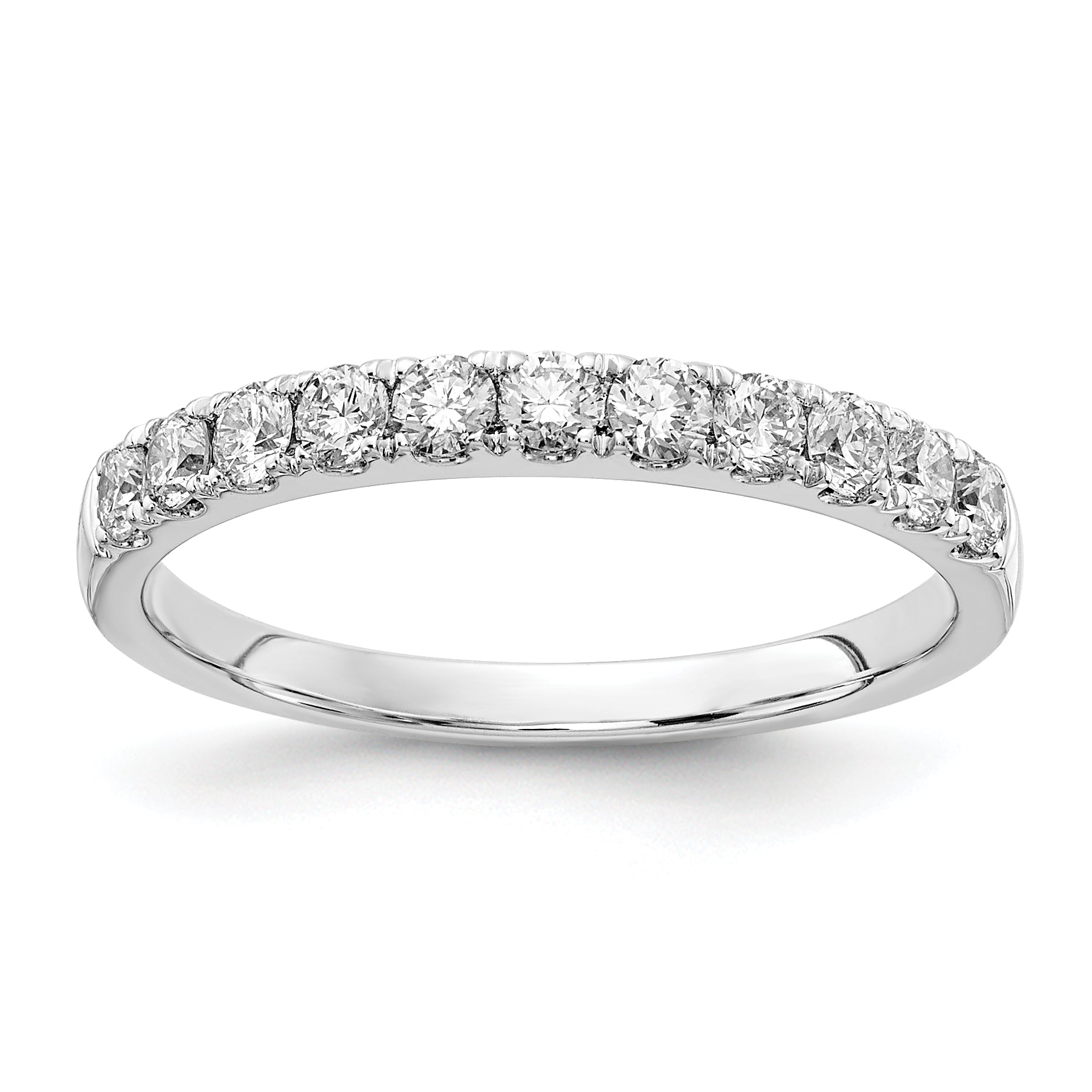 14k White Gold 1/2 carat Lab Grown Diamond VS/SI+ G+ Complete Wedding Band Main image