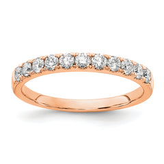 14k Rose Gold 1/2 carat Lab Grown Diamond VS/SI+ G+ Complete Wedding Band