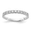 Wider Stone Coverage Lab-Grown Diamond Wedding Band in 14K White Gold, 2.25mm (1/2 ct. tw.), Size 7 - Sophia Jewelers