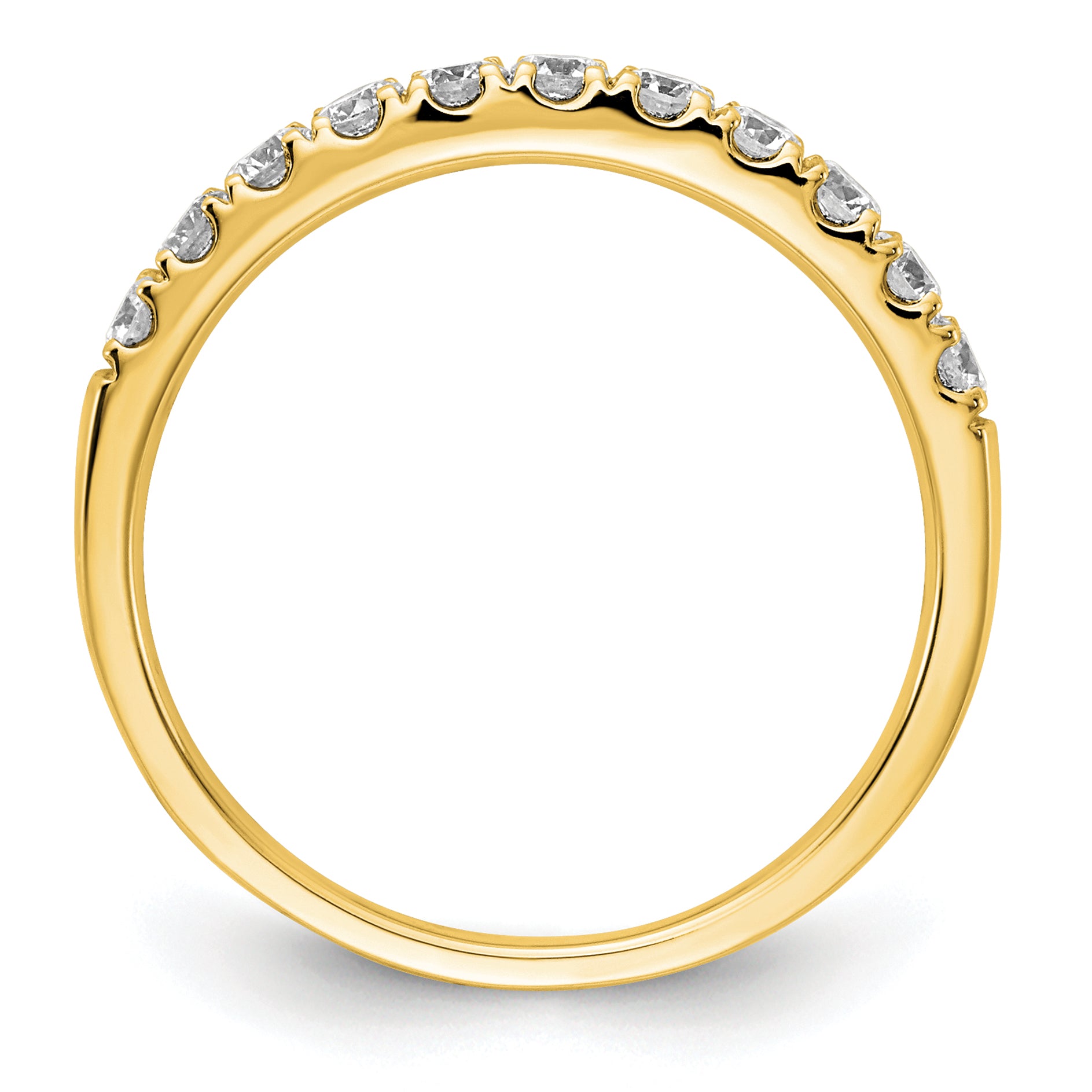 14k 1/2 carat Lab Grown Diamond VS/SI+ G+ Complete Wedding Band Secondary image