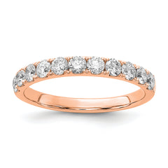 14k Rose Gold 3/4 carat Lab Grown Diamond VS/SI+ G+ Complete Wedding Band