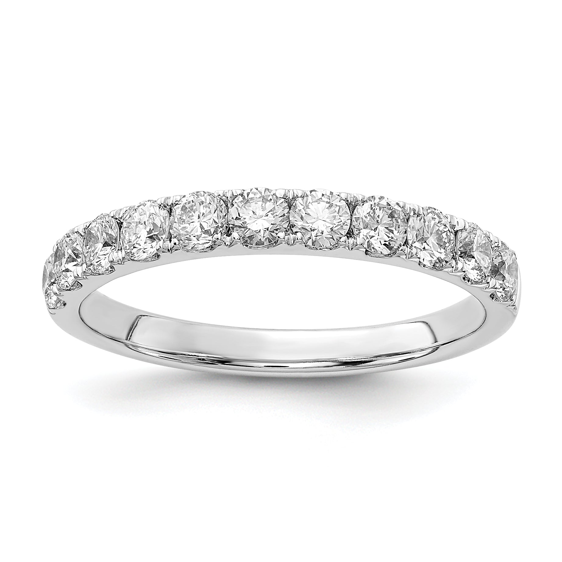14k White Gold 3/4 carat Lab Grown Diamond VS/SI+ G+ Complete Wedding Band Main image
