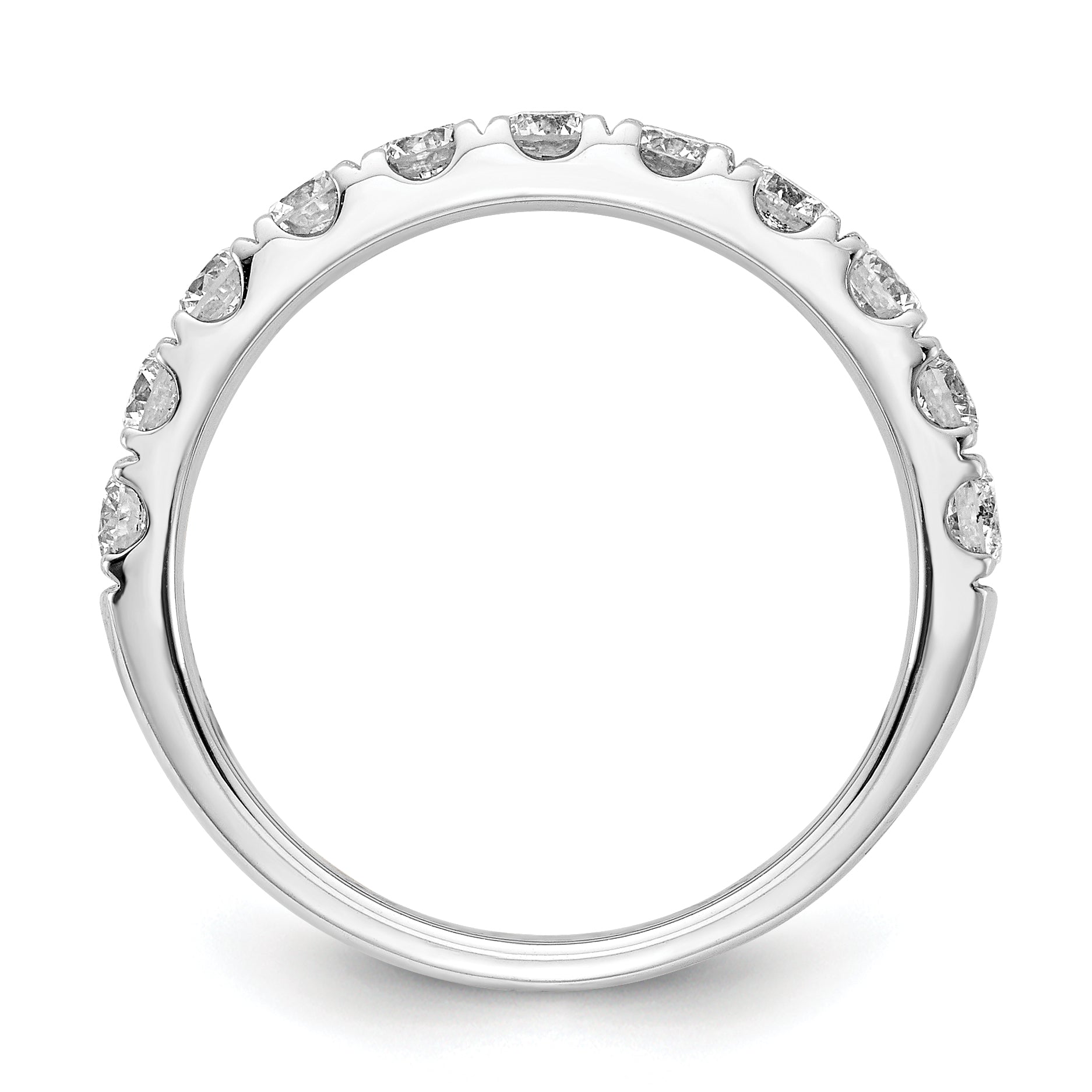 14k White Gold 1 carat Lab Grown Diamond VS/SI+ G+ Complete Wedding Band