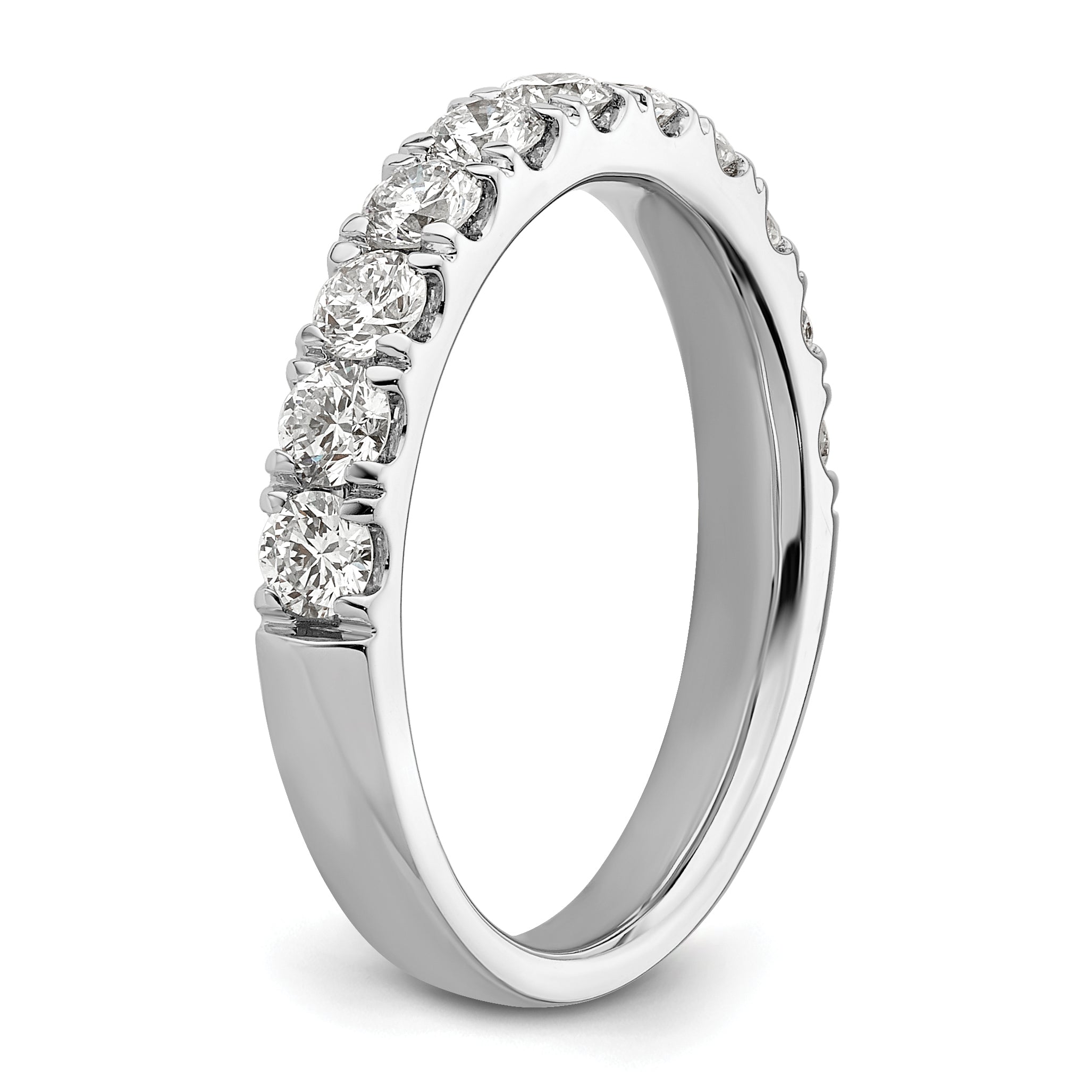 14k White Gold 1 carat Lab Grown Diamond VS/SI+ G+ Complete Wedding Band