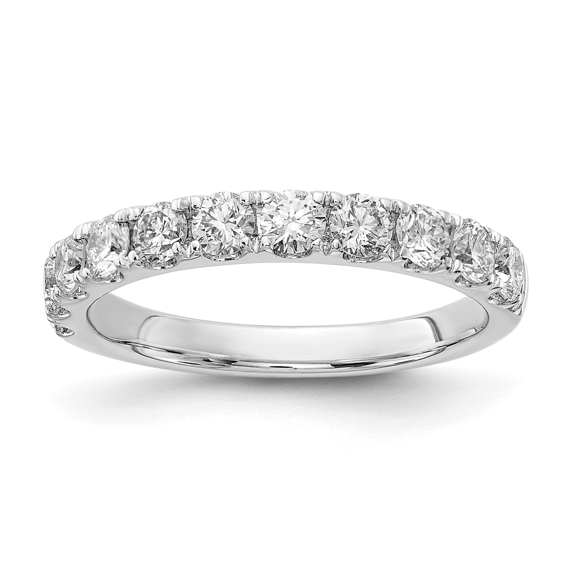 14k White Gold 1 carat Lab Grown Diamond VS/SI+ G+ Complete Wedding Band Main image