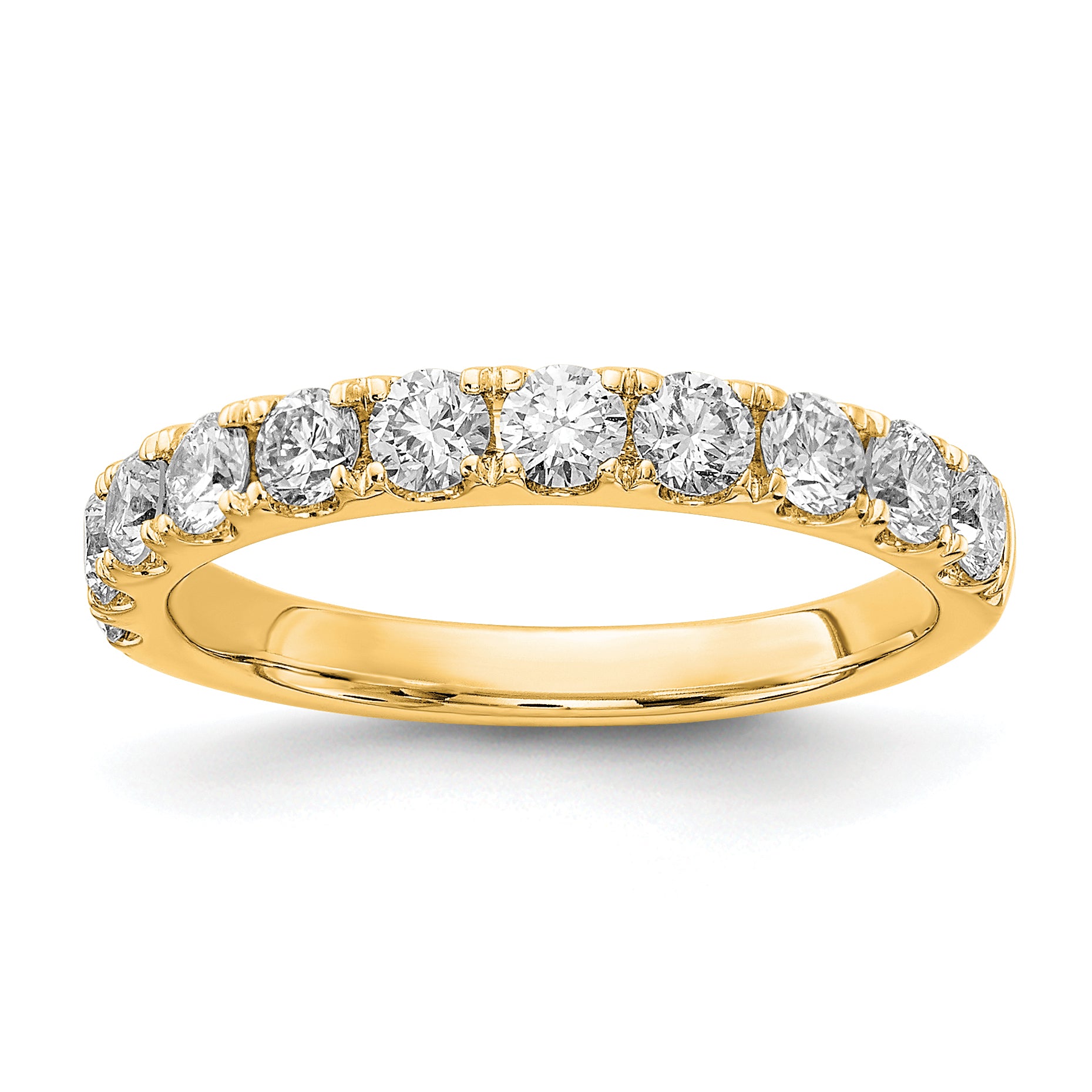 14k 1 carat Lab Grown Diamond VS/SI+ G+ Complete Wedding Band Main image