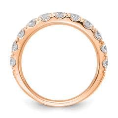 14k Rose Gold 1 1/2 carat Lab Grown Diamond VS/SI+ G+ Complete Wedding Band