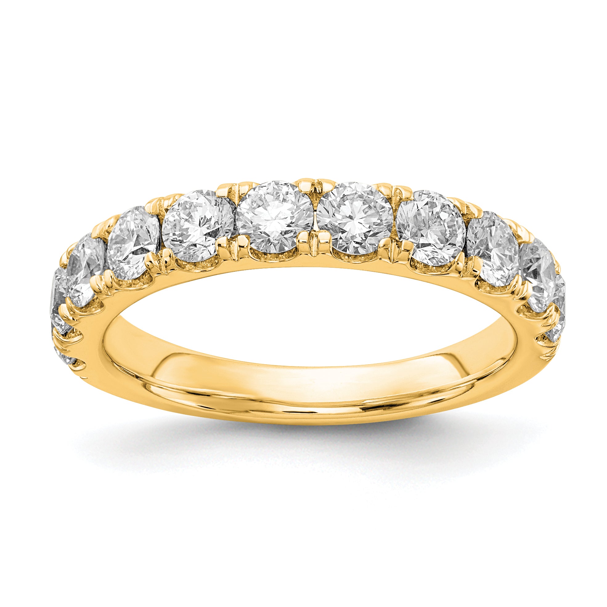 14k 1 1/2 carat Lab Grown Diamond VS/SI+ G+ Complete Wedding Band