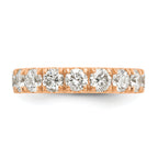 14k Rose Gold 2 carat Lab Grown Diamond VS/SI+ G+ Complete Wedding Band