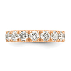14k Rose Gold 2 carat Lab Grown Diamond VS/SI+ G+ Complete Wedding Band