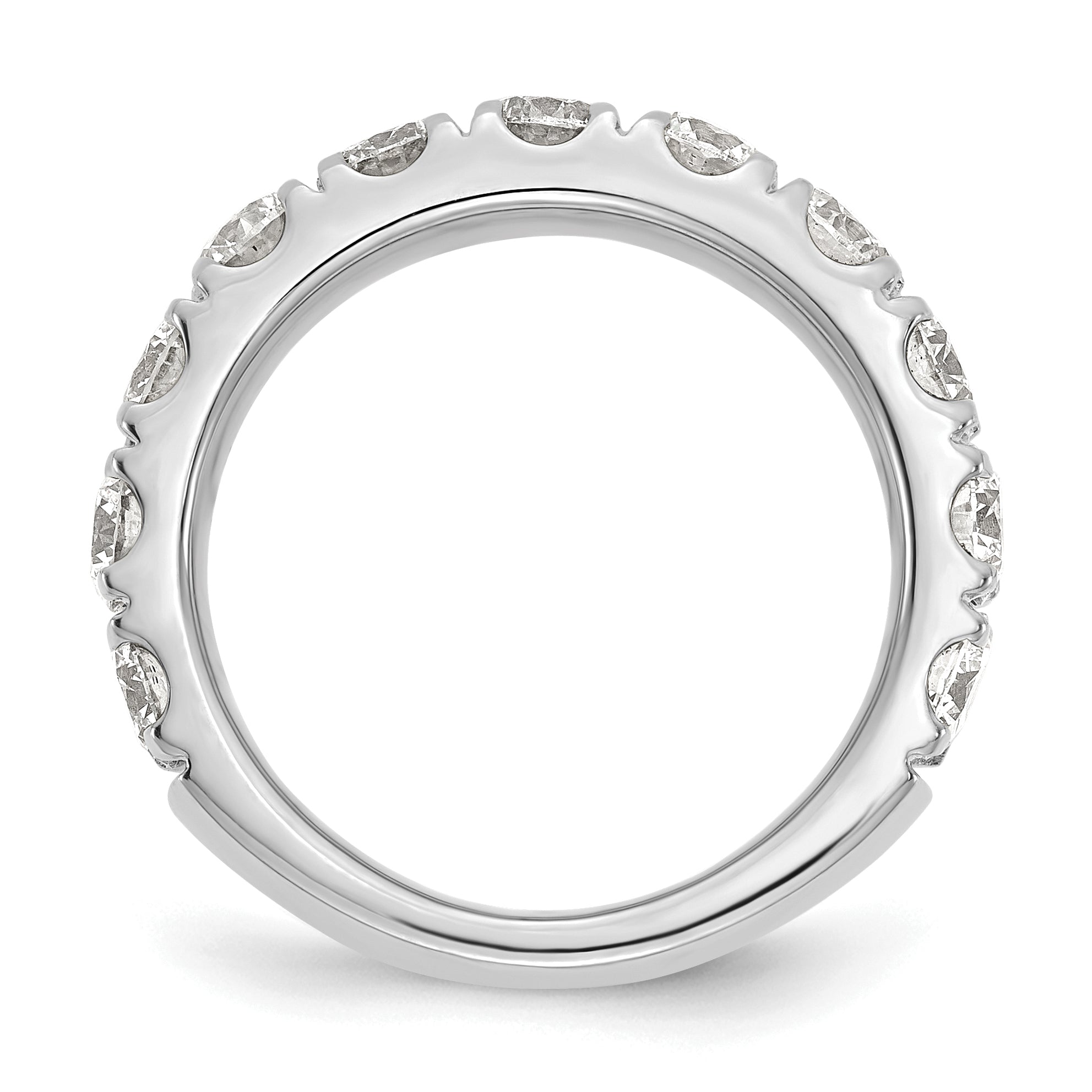 14k White Gold 2 carat Lab Grown Diamond VS/SI+ G+ Complete Wedding Band Secondary image