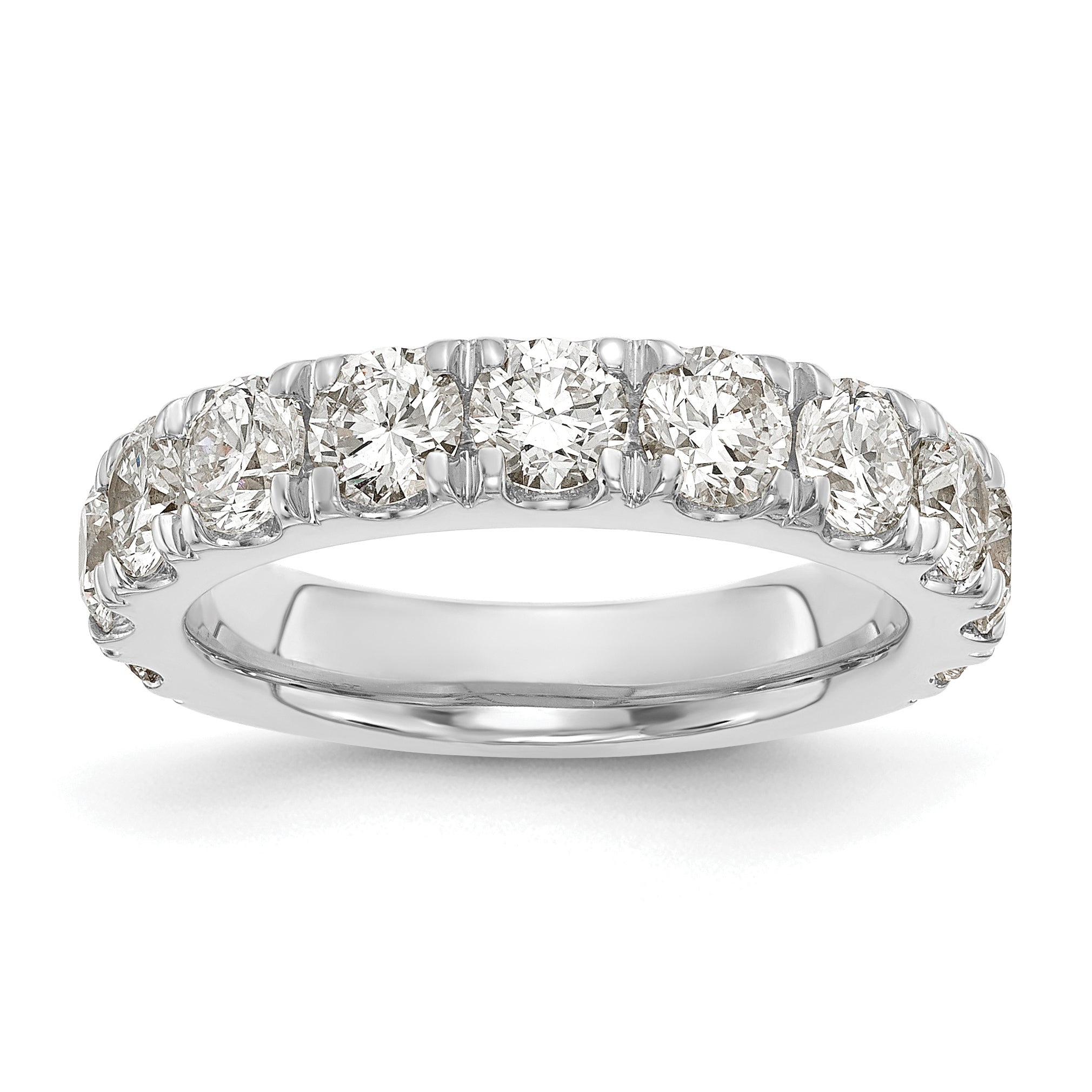 14k White Gold 2 carat Lab Grown Diamond VS/SI+ G+ Complete Wedding Band Main image
