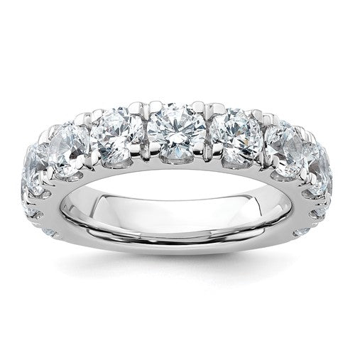 Lab-Grown Diamond Wedding Band in 14K White Gold, 4.6mm (4 ct. tw., VS/SI+ G+), Size 7 - Sophia Jewelers