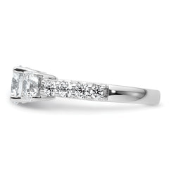 14k White Gold 2 1/2 carat Lab Grown Diamond VS/SI+ G+ Round Complete Engagement Ring