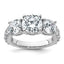 Three-Stone Lab-Grown Diamond Engagement Ring in 14K White Gold (4.99 ct. tw.), Size 7 - Sophia Jewelers