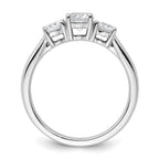 Lab-Grown Diamond Three Stone Engagement Ring in 14K White Gold (1 ct. tw.), Size 7 - Sophia Jewelers