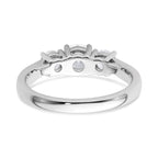 Lab-Grown Diamond Three Stone Engagement Ring in 14K White Gold (1 ct. tw.), Size 7 - Sophia Jewelers