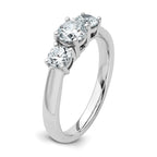 Lab-Grown Diamond Three Stone Engagement Ring in 14K White Gold (1 ct. tw.), Size 7 - Sophia Jewelers