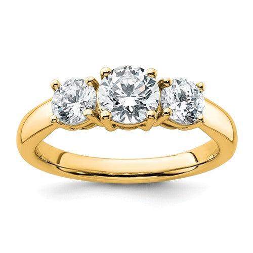 Lab-Grown Diamond Engagement Ring in 14K Yellow Gold, 2.3mm (1 1/2 ct. tw.), Size 7 - Sophia Jewelers