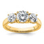 Three-Stone Lab-Grown Diamond Engagement Ring in 14K Yellow Gold, 2.3mm (2 ct. tw., VS/SI+ G+), Size 7 - Sophia Jewelers