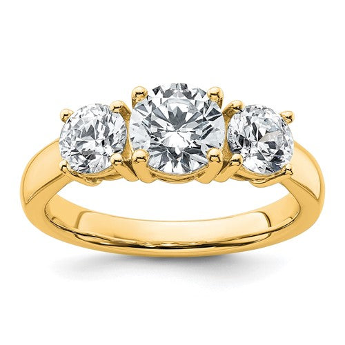 Lab-Grown Diamond Engagement Ring in 14K Yellow Gold (2 ct., VS/SI+ G+), Size 7 - Sophia Jewelers