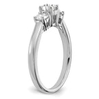 Lab-Grown Diamond Three Stone Engagement Ring in 14K White Gold (3/4 ct. tw.), Size 7 - Sophia Jewelers