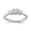 Lab-Grown Diamond Three Stone Engagement Ring in 14K White Gold (3/4 ct. tw.), Size 7 - Sophia Jewelers