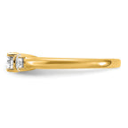 14k 3/8 carat carat Lab Grown Diamond VS/SI+ G+ 3/8 carat Center Round Three Stone Semi Mount Engagement Ring